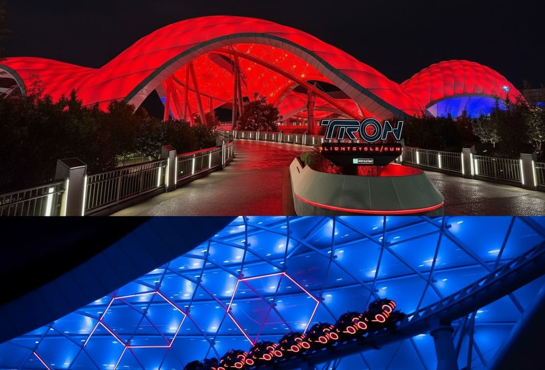 TRON Lightcycle ride at Shanghai Disneyland